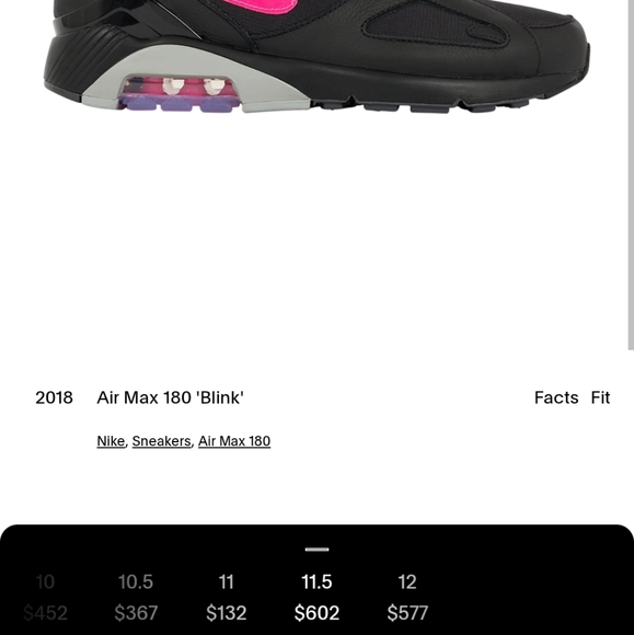 Nike Air Max 180 Blink, Black and Pink - Picture 2 of 4
